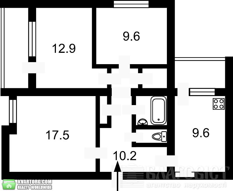 Sell 3-room apartment. Киев,  Ломоносова — photo 3