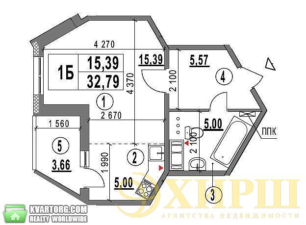Sell 1-room apartment. Киев,  Глушкова пр — photo 2