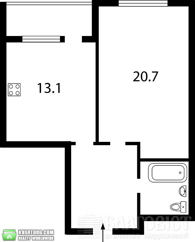 Sell 1-room apartment. Киев,  Воскресенская — photo 8