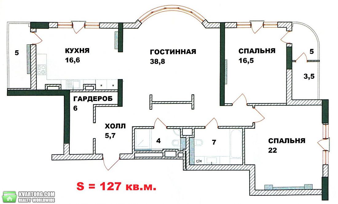 Sell 3-room apartment. Киев,  Барбюса — photo 8