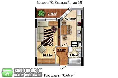 Sell 1-room apartment. Киев, Гашека — photo 7