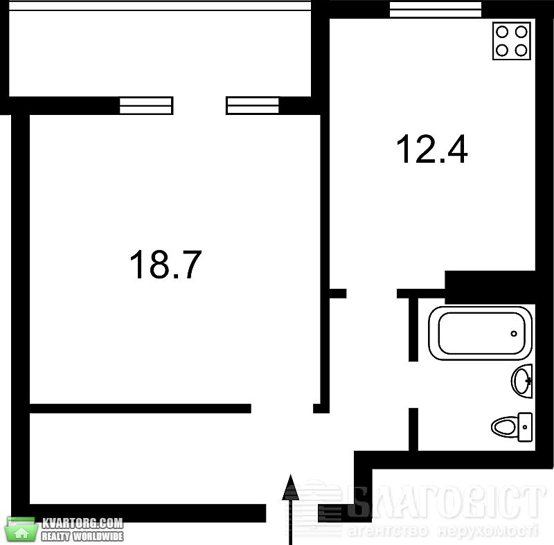 Sell 1-room apartment. Киев,  Победы пр — photo 1