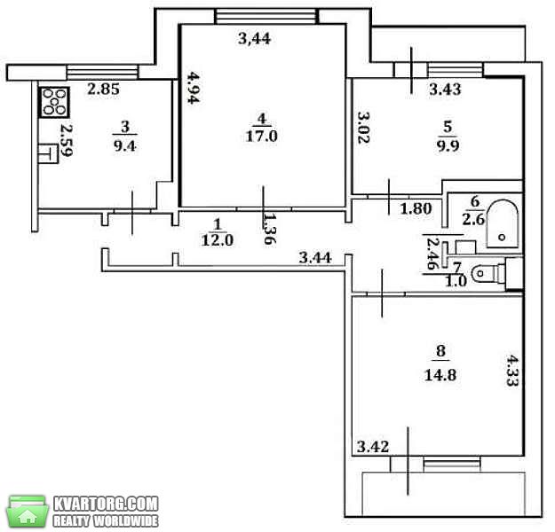 Sell 3-room apartment. Киев,  Каштановая — photo 10