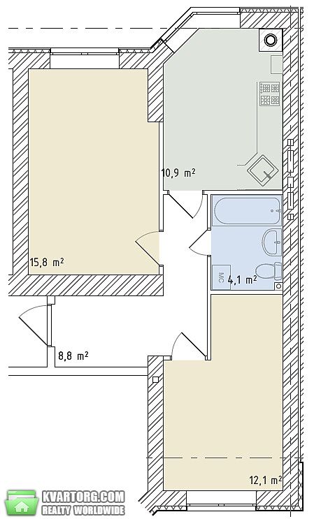 Sell 2-room apartment. Киев, Львовская — photo 1