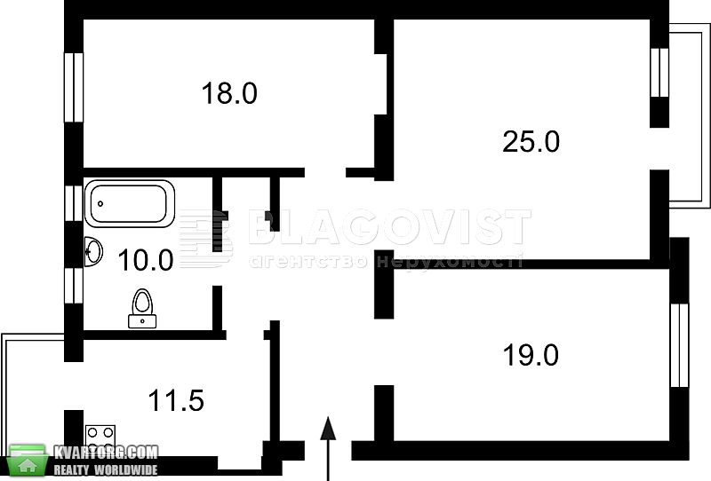 Sell 3-room apartment. Киев,  Институтская — photo 1