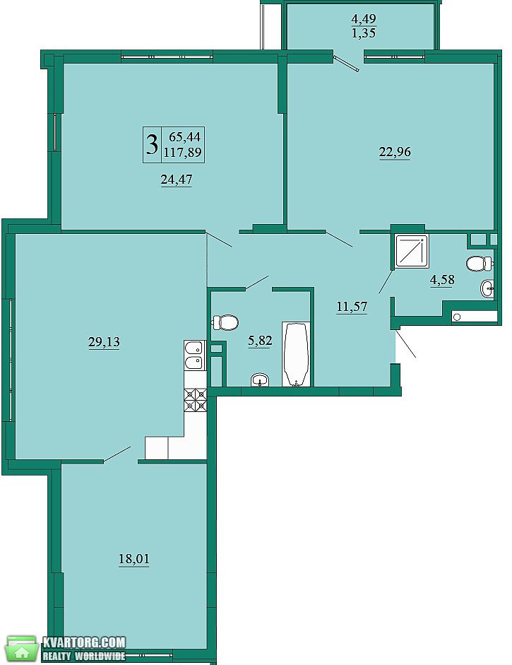Sell 3-room apartment. Киев,  Ломоносова — photo 1