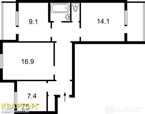 Sell 3-room apartment. Киев,  Ушакова — photo 2