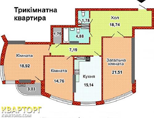 Sell 3-room apartment. Киев, Ахматовой Анны — photo 2