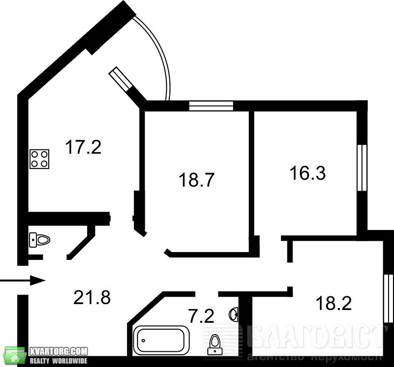 Sell 3-room apartment. Киев,  Драгоманова — photo 1