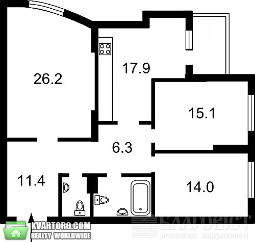 Sell 3-room apartment. Киев, Краснозвездный пр — photo 1