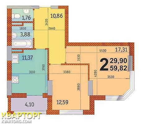 Sell 2-room apartment. Киев, Гмыри — photo 3