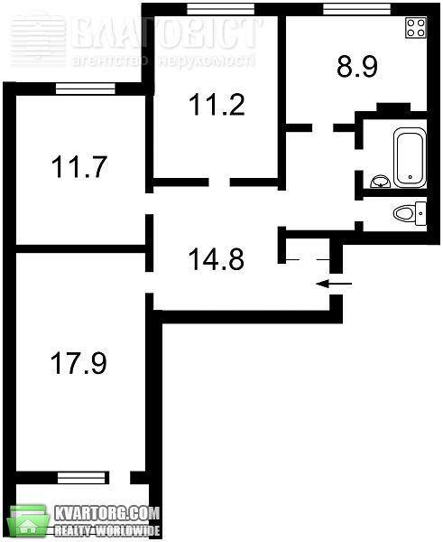 Sell 3-room apartment. Киев, Хорольская — photo 10