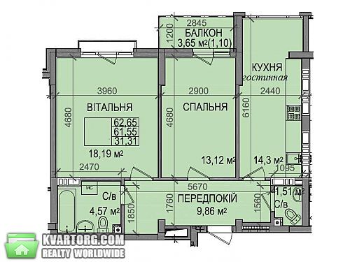 Sell 2-room apartment. Киев, Метрологическая — photo 7