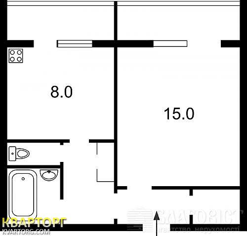 Sell 1-room apartment. Киев, Героев Днепра — photo 2