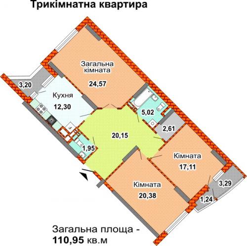 продам 3-комнатную квартиру. Киев,   Ахматовой - фото 2