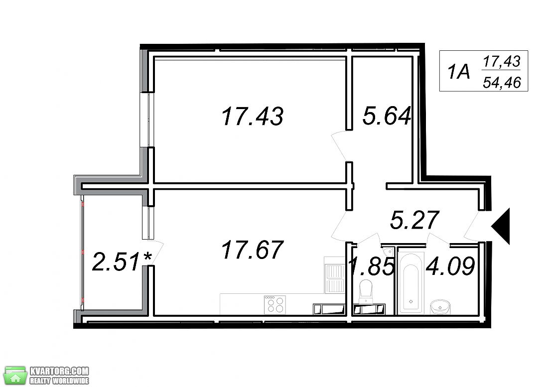 Sell 1-room apartment. Киев,  Ясиноватский пер — photo 2
