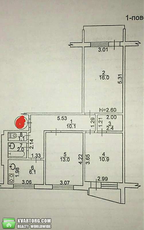 Sell 3-room apartment. Харьков, Проспект Победы — photo 3