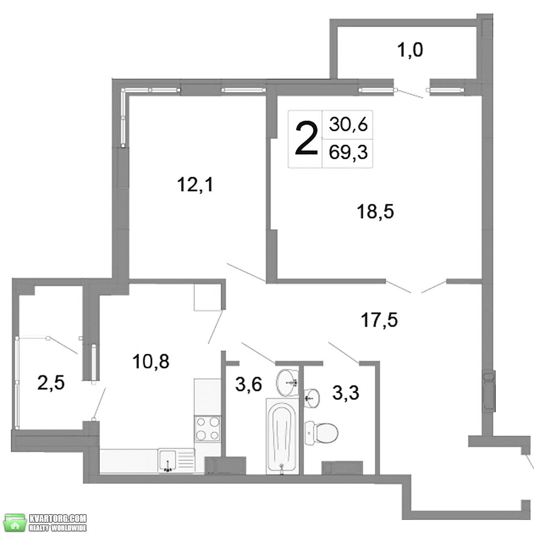 Sell 2-room apartment. Киев,  Конева — photo 2