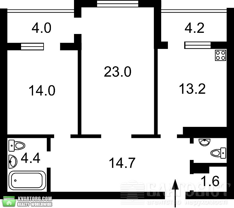 Sell 2-room apartment. Киев, Герцена — photo 6
