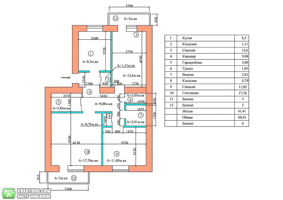 Sell 3-room apartment. Киев,  Кавказская — photo 1