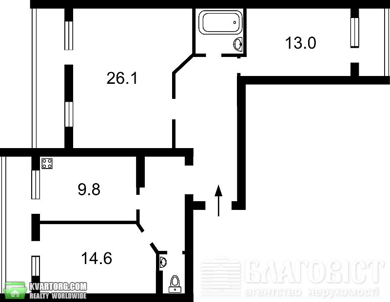 Sell 3-room apartment. Киев,  Стадионная — photo 2