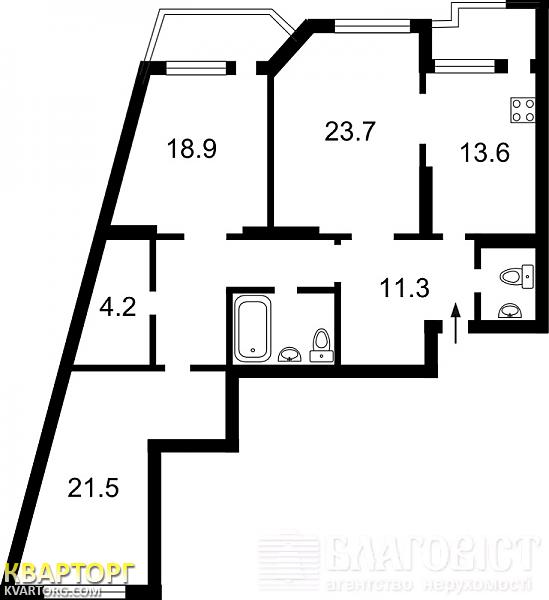 Sell 3-room apartment. Киев,  Пчелки — photo 2