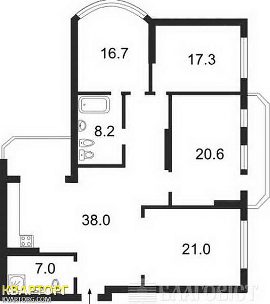 продам 4-комнатную квартиру. Киев,  Чавдар Елизаветы - фото 2
