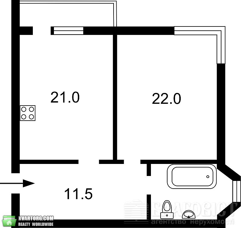 Sell 1-room apartment. Киев,  Чавдар — photo 2