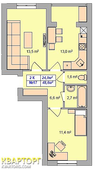 Sell 2-room apartment. Киев, Большая Окружная — photo 7