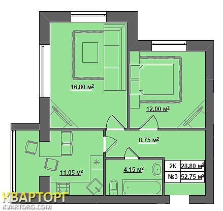 Sell 2-room apartment. Киев, Большая Кружная — photo 10