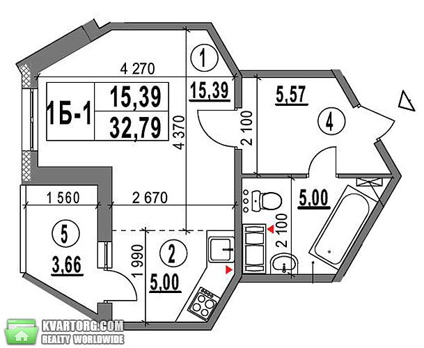 Sell 1-room apartment. Киев,  Глушкова пр — photo 3