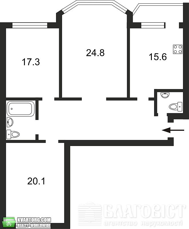 Sell 3-room apartment. Киев,  Григоренко пр — photo 2