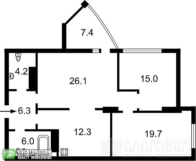 Sell 3-room apartment. Киев, Глубочицкая — photo 4