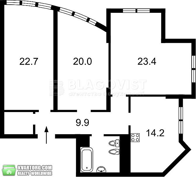 Sell 3-room apartment. Киев,  Дмитриевская — photo 2