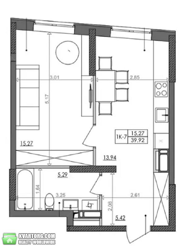Sell 1-room apartment. Киев, Надднепрянское шоссе — photo 3