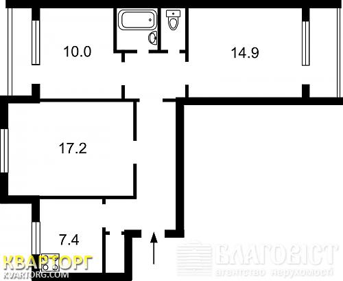 Sell 3-room apartment. Киев, Тростянецкая — photo 2