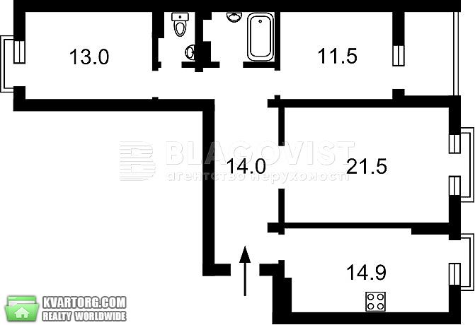 Sell 3-room apartment. Киев, Метрлогическая — photo 2