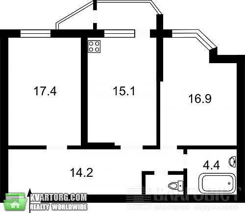 Sell 2-room apartment. Киев, Здолбуновская — photo 6
