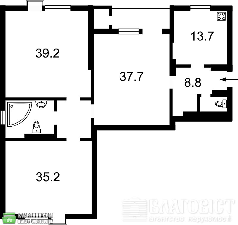Sell 3-room apartment. Киев,  Щорса — photo 4
