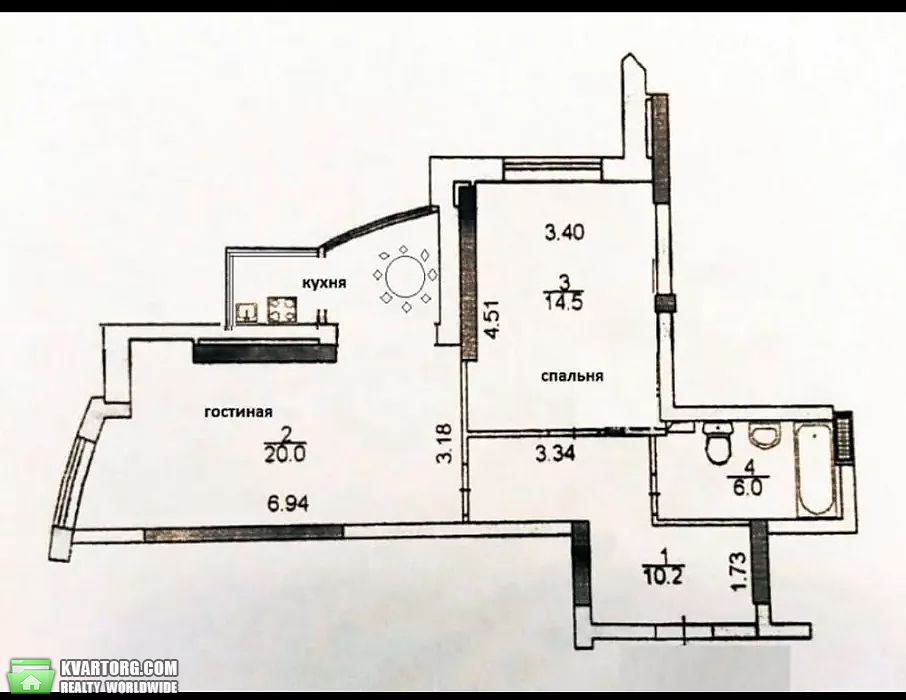 Sell 2-room apartment. Киев,  Ахматовой — photo 4