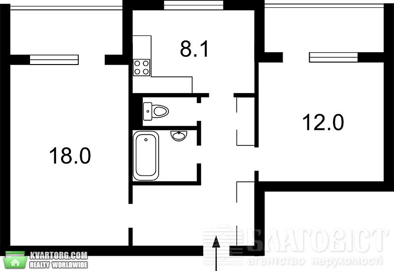 Sell 2-room apartment. Киев, Срибнокильская — photo 2