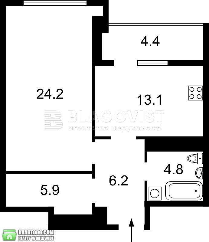 Sell 1-room apartment. Киев,  Лумумбы — photo 3