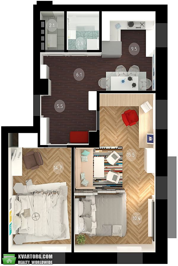 Sell 3-room apartment. Киев, Гарматная — photo 2