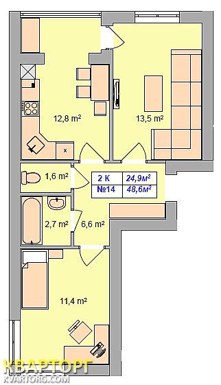 продам 2-комнатную квартиру. Киев,  Б-Окружная - фото 1