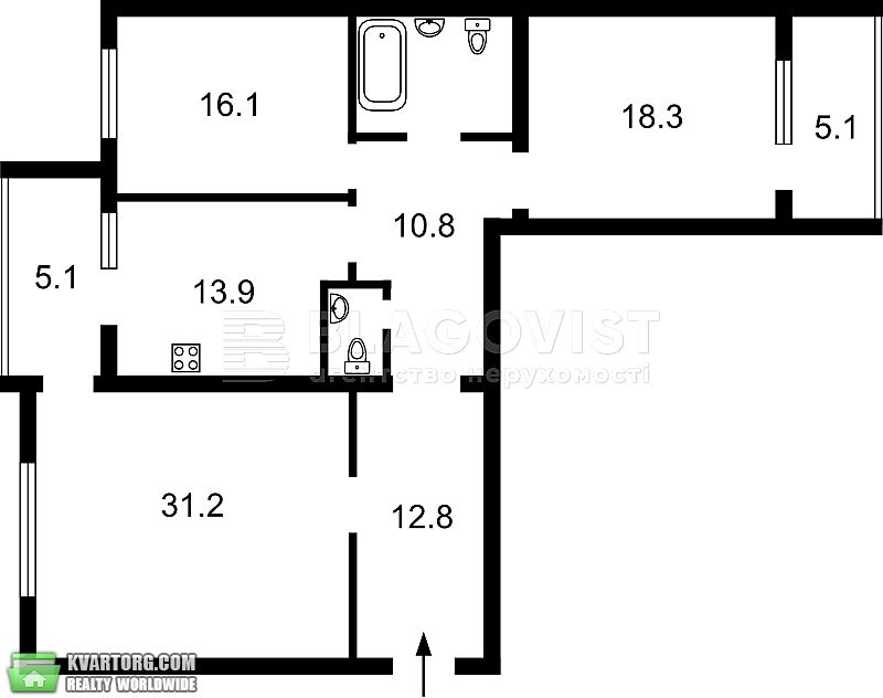 Sell 3-room apartment. Киев,  Тимошенко — photo 1