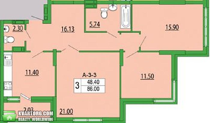 Sell 3-room apartment. Киев, Академика Вильямса — photo 2