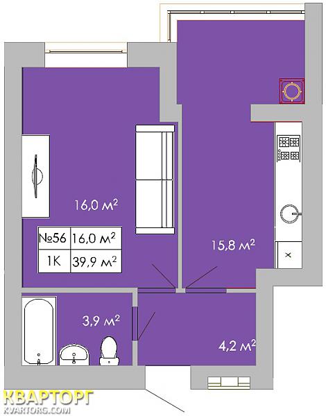 Sell 1-room apartment. Киев, Садовая — photo 7