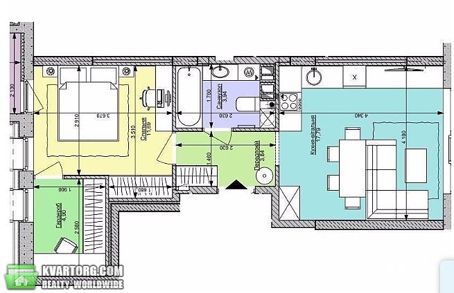 Sell 1-room apartment. Киев,  Салютная — photo 2