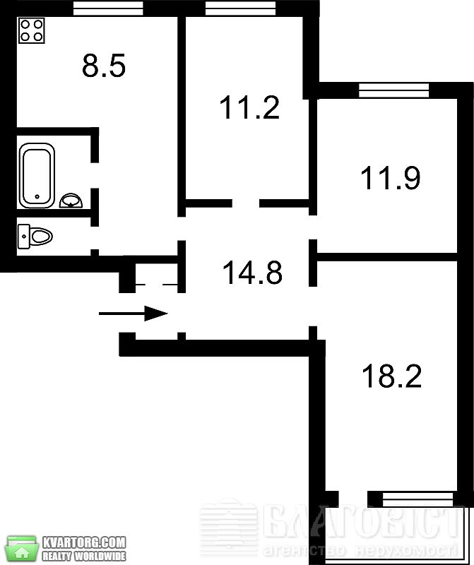 Sell 3-room apartment. Киев, Луценка — photo 6