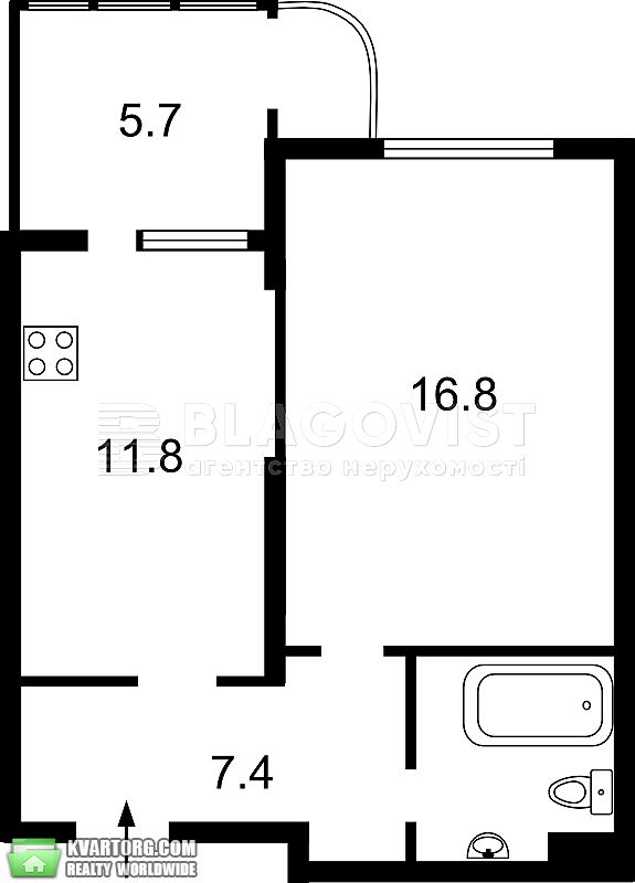 Sell 1-room apartment. Киев,  Кондратюка — photo 2